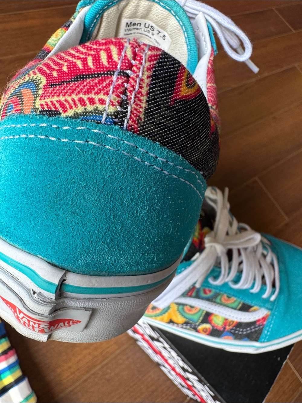 Vans Teal Peacock Old Skool Sneakers - Picture 2 of 8